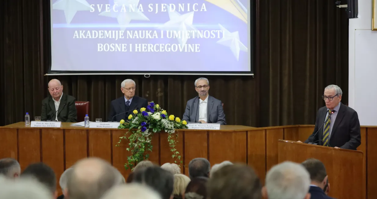 Svečana sjednica Akademije nauka i umjetnosti BiH posvećena Danu državnosti BiH./Senad Gubelić