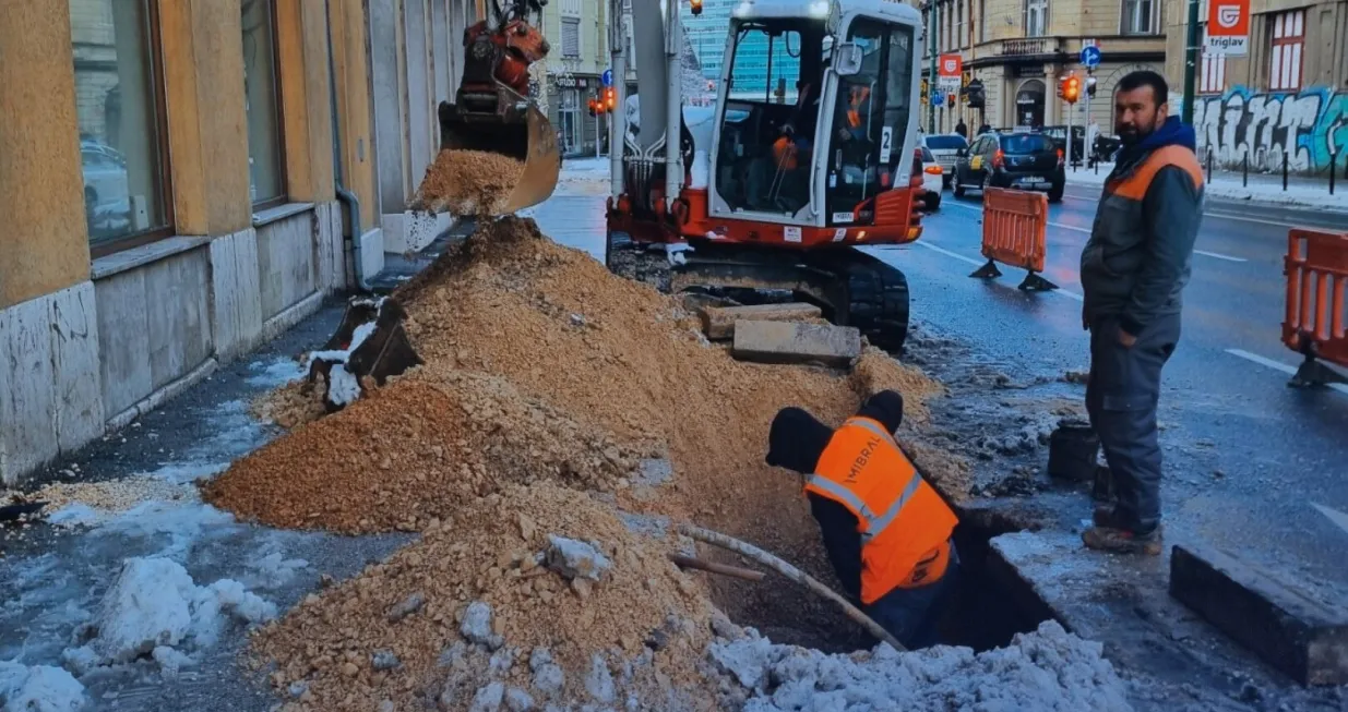 Radovi na popravkama vodovodnog sistema u Sarajevu/Kjkp Vik