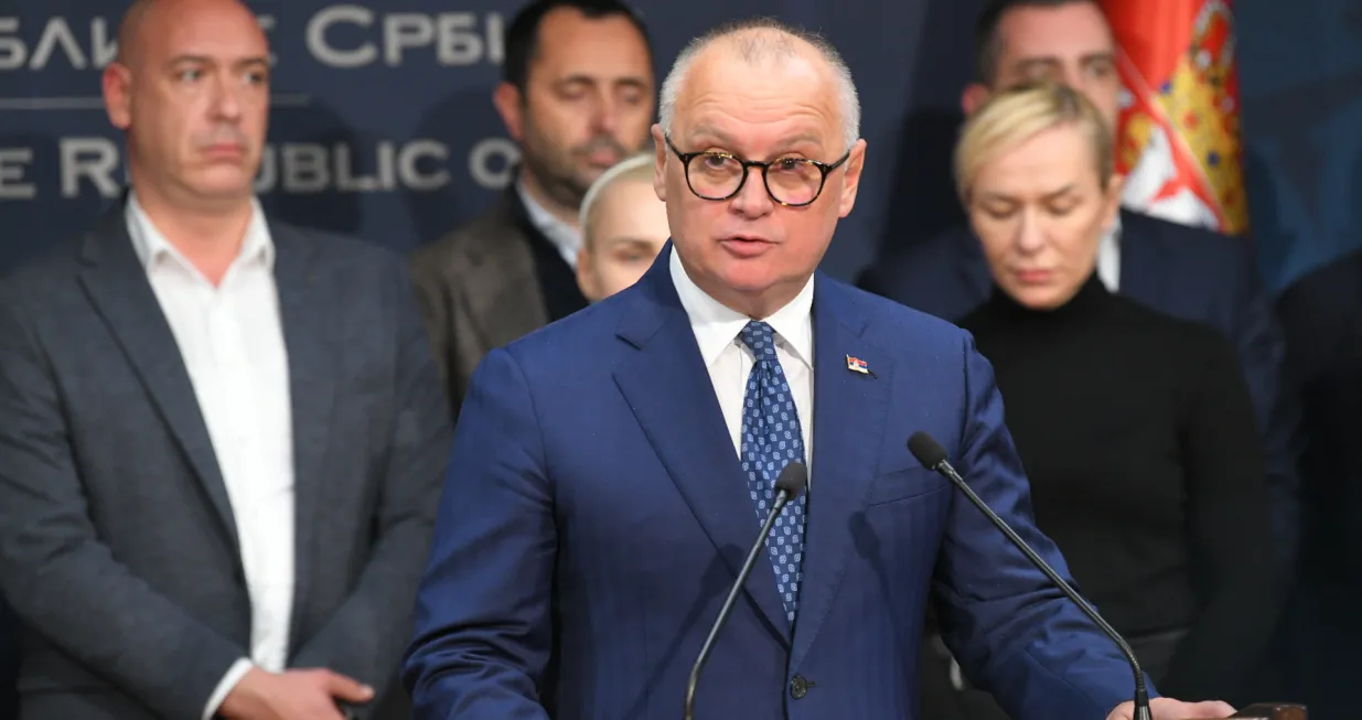 04, November, 2024, Belgrade - The Minister of Construction, Transport and Infrastructure, Goran Vesic, held an extraordinary media conference in the Press Room of the Government of Serbia, where he announced his resignation. Goran Vesic. Photo: R.Z./ATAImages04, novembar, 2024, Beograd - IMinistar gradjevinarstva, saobracaja i infrastrukture Goran Vesic je u Pres sali Vlade Srbije odrzao vanrednu konferenciju za medije na kojoj je saopstio da podnosi ostavku. Photo: R.Z./ATAImages Photo: R.Z./ATAImages/PIXSELL/R.z./ataimages/pixsell