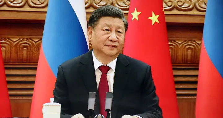 epa10382493 Chinese President Xi Jinping (on screen) attends a meeting with Russian President Vladimir Putin via video conference at the Kremlin in Moscow, Russia, 30 December 2022. EPA/MIKHAEL KLIMENTYEV/SPUTNIK/KREMLIN POOL MANDATORY CREDIT/Mikhael Klimentyev/sputnik/kremlin Pool