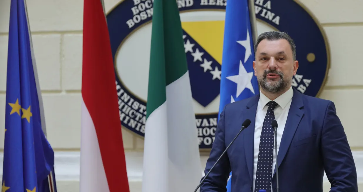 Mvp BiH - Antonio Tajani i Alexander Schallenberg, &scaron;efovi diplomatija Italije i Austrije i Elmedin Konaković/Senad Gubelić