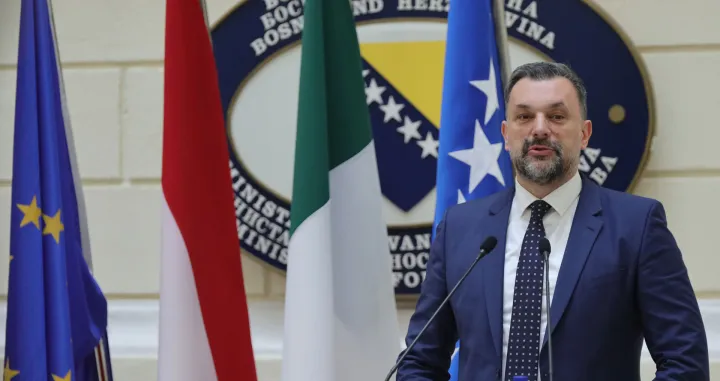 Mvp BiH - Antonio Tajani i Alexander Schallenberg, &scaron;efovi diplomatija Italije i Austrije i Elmedin Konaković/Senad Gubelić