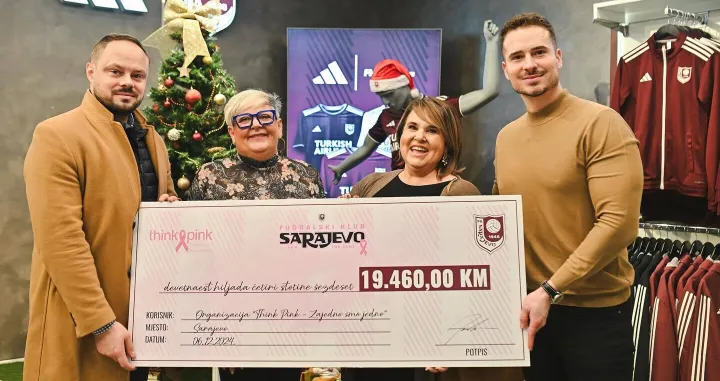 Predstavnici FK Sarajevo uručili ček
