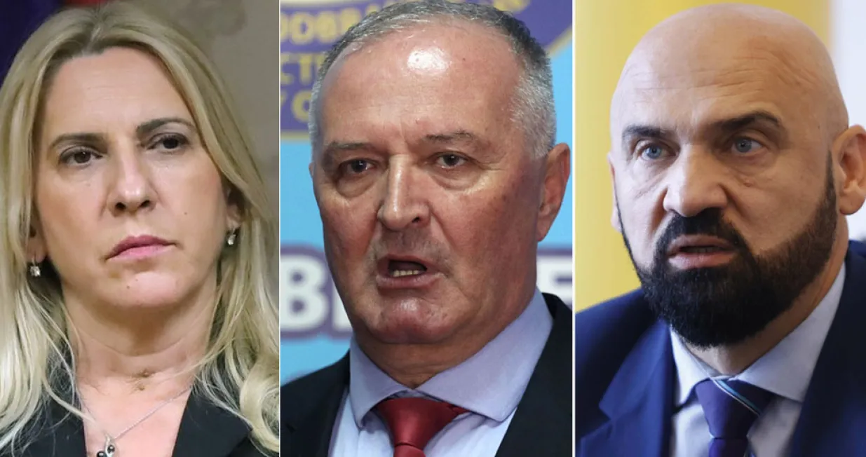 Željka Cvijanović, Zukan Helez i Ramo Isak/Lejla Sofradžija/Arhiva