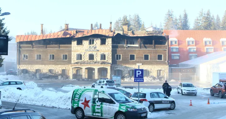 Hotel Babanovac nakon požara/Muhamed Tunovic