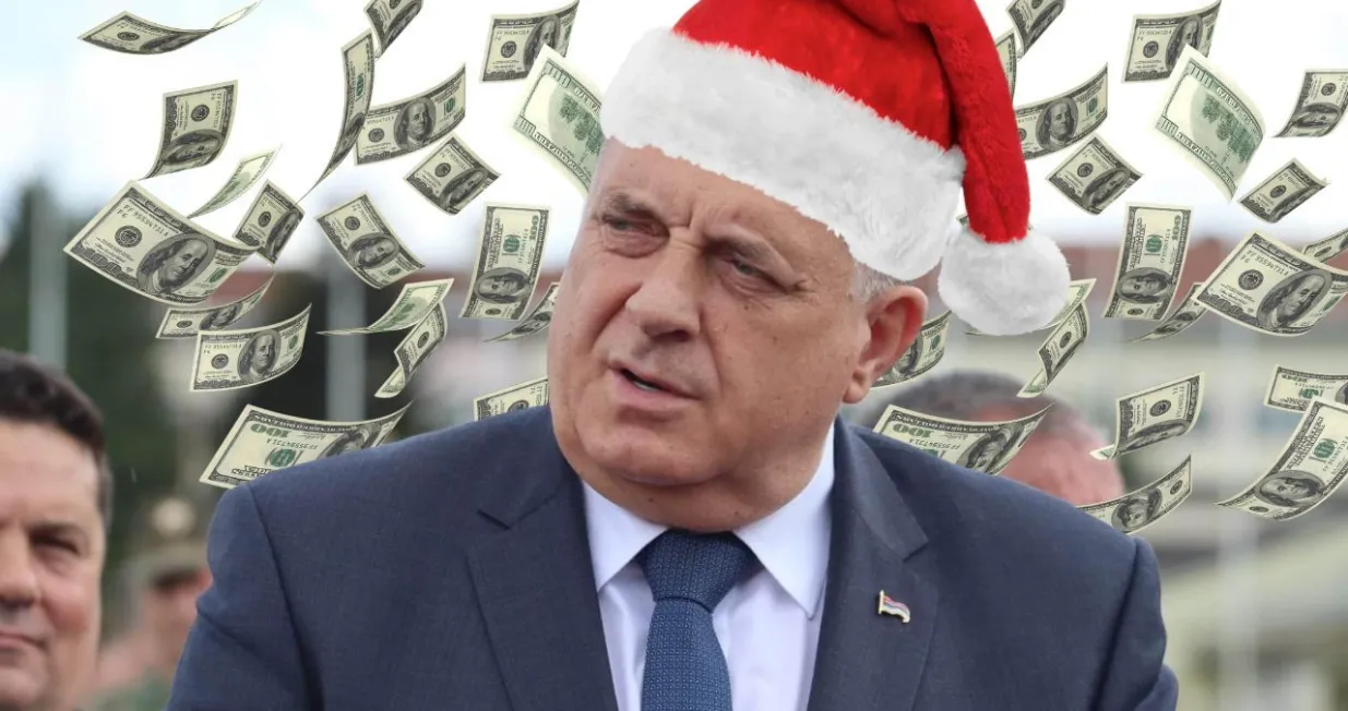 Milorad Dodik kao Djed Mraz/ Kreativni tim portala Oslobođenje/Kreativni Tim Portala Oslobođenje