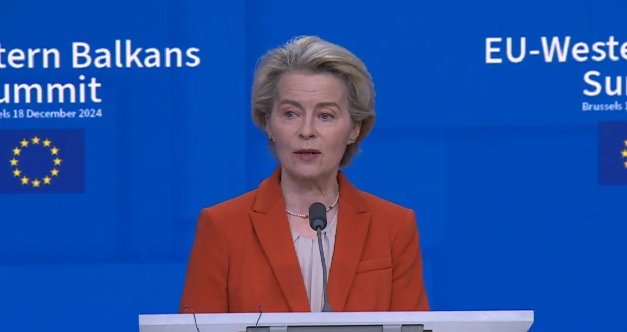 Ursula von der Leyen, Samit EU - Zapadni Balkan/Screenshot