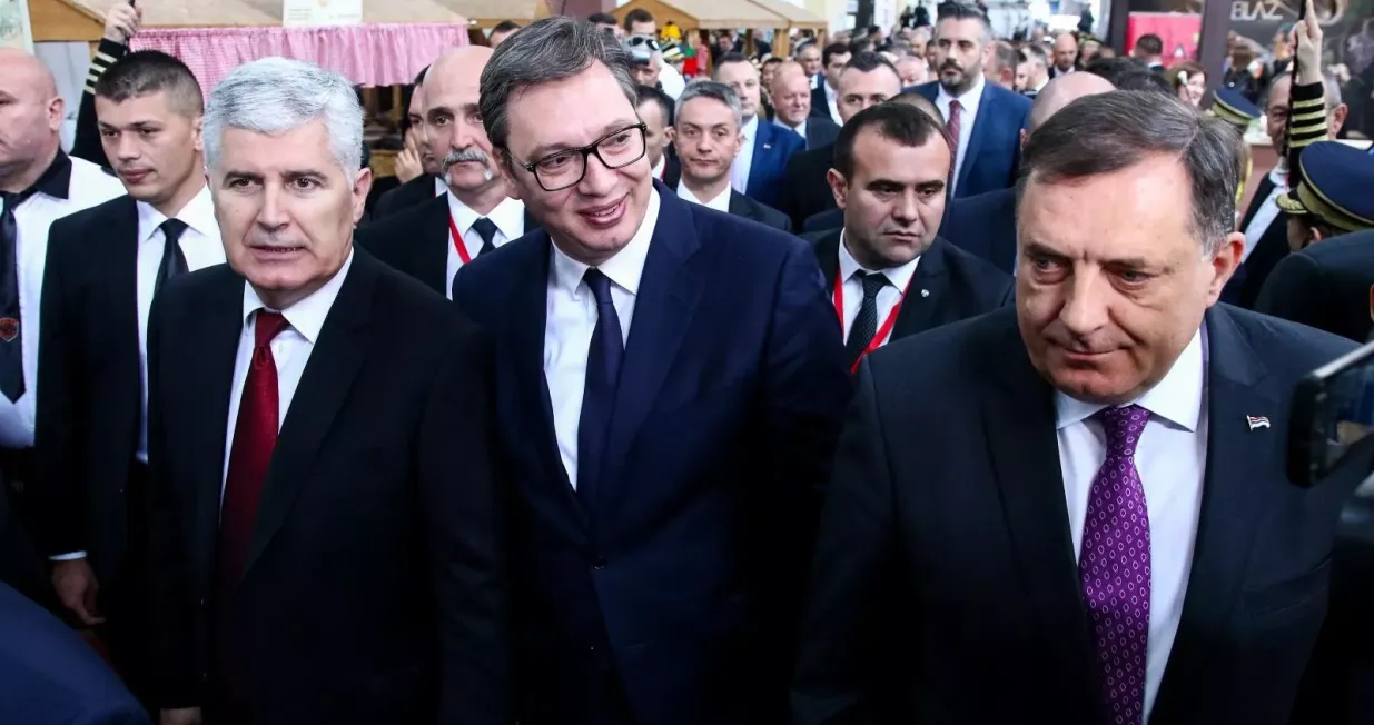 milorad dodik, aleksandar vučić, dragan čović//