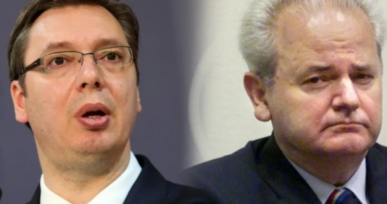 slobodan milošević i aleksandar vučić/