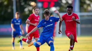 17.07.2024., Sportski park, Lendava, Slovenija - Prijateljska utakmica tijekom priprema, GNK Dinamo - Krivbas KR. Noa Mikic, Oche Ochowechi Photo: Matija Habljak/PIXSELL