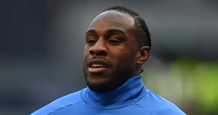 epa09838477 West Ham's Michail Antonio warms up ahead of the English Premier League soccer match between Tottenham Hotspur and West Ham United at the Tottenham Hotspur Stadium in London, Britain, 20 March 2022. EPA/NEIL HALL EDITORIAL USE ONLY. No use with unauthorized audio, video, data, fixture lists, club/league logos or 'live' services. Online in-match use limited to 120 images, no video emulation. No use in betting, games or single club/league/player publications