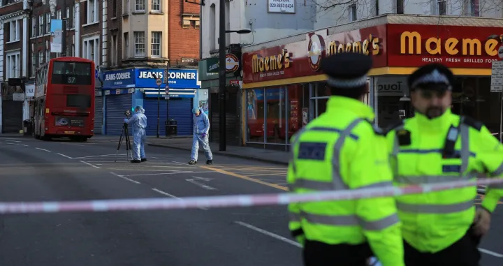 Streatham terror attack Forensic officers at the scene following the terror attack in Streatham High Road, south London by Sudesh Amman, 20, who was shot dead by armed police following what police declared as a terrorist-related incident. Aaron Chown Photo: PA Images/PIXSELL/Aaron Chown/press Association/pixsell