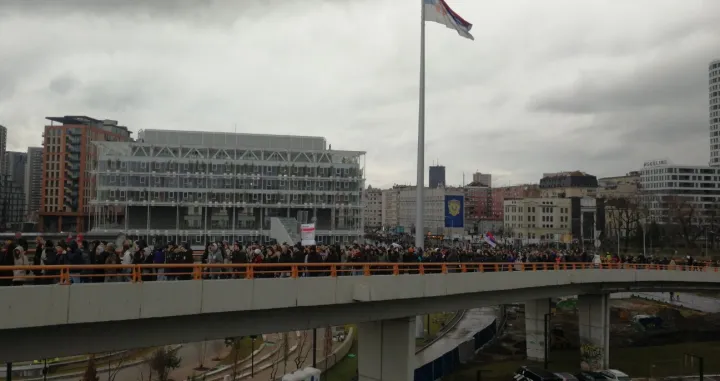 Studenti blokirali Mostarsku petlju u Beogradu/Igor Avžner