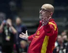 epa09705537 Spain's coach Jordi Ribera Romans reacts during the Men's European Handball Championship main round match between Spain and Norway in Bratislava, Slovakia, 23 January 2022. EPA/MARTIN DIVISEK