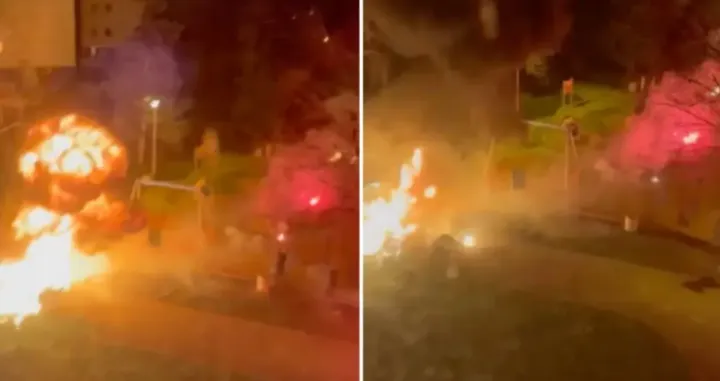 Banja Luka, bakljada, eksplozija/Prtsc