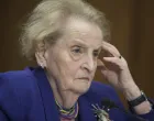 epa09845060 (FILE) - Former Secretary of State Madeleine Albright appears before the Senate Foreign Relations Committee hearing entitled 'The Road Ahead - US Interests, Values, and the American People', on Capitol Hill in Washington, DC, USA, 30 March 2017 (Reissued 23 March 2022). Former US Secretary of State Madeleine Albright died at the age of 84 on 23 March 2022. Albright was appointed by Former US President Bill Clinton during his second term to become the first woman in US history to head the State department. EPA/MICHAEL REYNOLDS *** Local Caption *** 53427732/Michael Reynolds