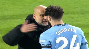 Guardiola i Gvardiol nakon meča/FOTO: Screenshot