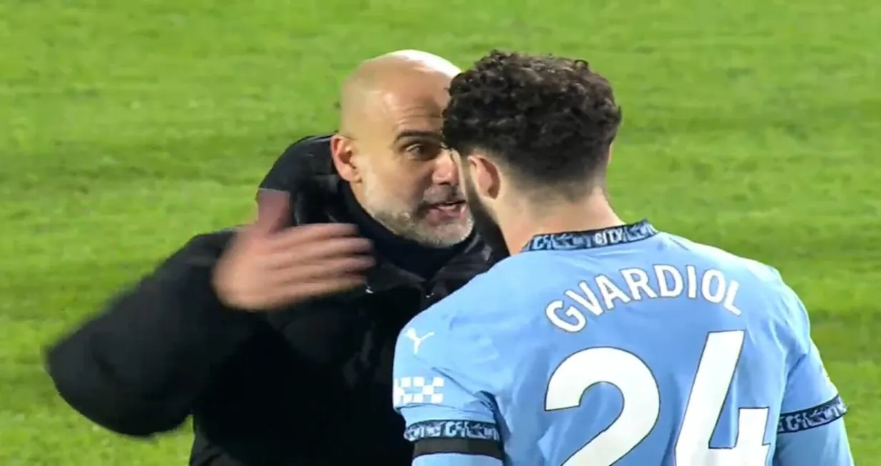 Guardiola i Gvardiol nakon meča/FOTO: Screenshot