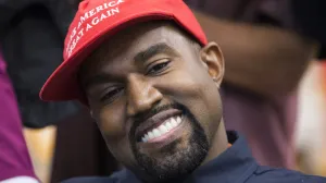 epa08528692 (FILE) - US entertainer Kanye West speaks during a meeting with US President Donald J. Trump in the Oval Office of the White House in Washington, DC, USA, 11 October 2018 (reissued 05 July 2020). West announced on twitter that he was 'running for president of the United States'. The US will hold presidential elections on November 3, 2020. EPA/MICHAEL REYNOLDS *** Local Caption *** 54693750/Michael Reynolds