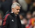 epa09568555 Manchester United manager Ole Gunnar Solskjaer reacts during the English Premier League soccer match between Manchester United and Manchester City in Manchester, Britain, 06 November 2021. EPA/PETER POWELL EDITORIAL USE ONLY. No use with unauthorized audio, video, data, fixture lists, club/league logos or 'live' services. Online in-match use limited to 120 images, no video emulation. No use in betting, games or single club/league/player publications