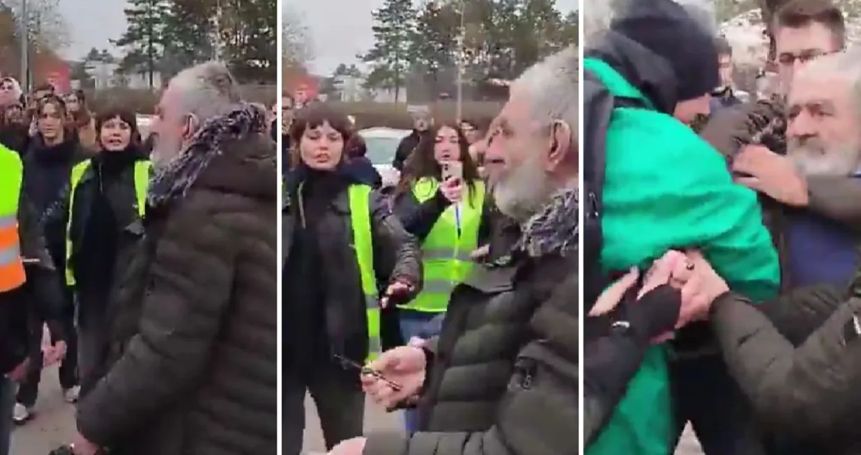 Stariji muškarac, incident, protesti, Novi Sad, nož, pokušaj napada/Prtsc