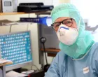 epa08387610 The head of the department of gastroenterology and digestive endoscopy of the Crema hospital, Elisabetta Buscarini, poses for a photo at her workplace near Cremona, Italy, 27 April 2020. Her department was the first to completely transform into a COVID-19 unit. It has now returned to its normal functions after being declared 'coronavirus-free.' There have been 222 deaths at the Crema hospital of patients infected with the pandemic disease caused by the SARS-CoV2 coronavirus. EPA/MATTEO BAZZI/Matteo Bazzi