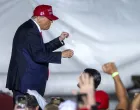 epa10291750 Former US President Donald Trump dances after giving a speech at a rally in support of Florida Senator Marco Rubio (not pictured) in the midterm elections, in Miami, Florida, USA, 06 November 2022. The US midterm elections are held every four years at the midpoint of each presidential term and this year include elections for all 435 seats in the House of Representatives, 35 of the 100 seats in the Senate and 36 of the 50 state governors as well as numerous other local seats and ballot issues. EPA/CRISTOBAL HERRERA-ULASHKEVICH/Cristobal Herrera-ulashkevich