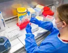 epa09708623 A molecular geneticist in protective clothing prepares a test for SARS-CoV-2 coronavirus which causes the COVID-19 disease, in a laboratory in the Rhineland Region, Germany, 25 January 2022. Certain groups of people in Germany will soon be prioritized for COVID-19 PCR testing, such as for the elderly, pre-diseased and healthcare workers. According to German Health Minister Lauterbach, the capacity of PCR tests is exhausted and the laboratories allocated for evaluation are also working to capacity. Therefore, it was decided to prioritize the PCR tests. EPA/SASCHA STEINBACH/Sascha Steinbach