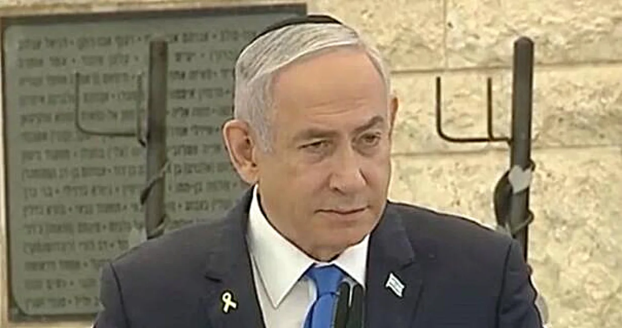 benjamin netanyahu prekinut govor porodice talaca/