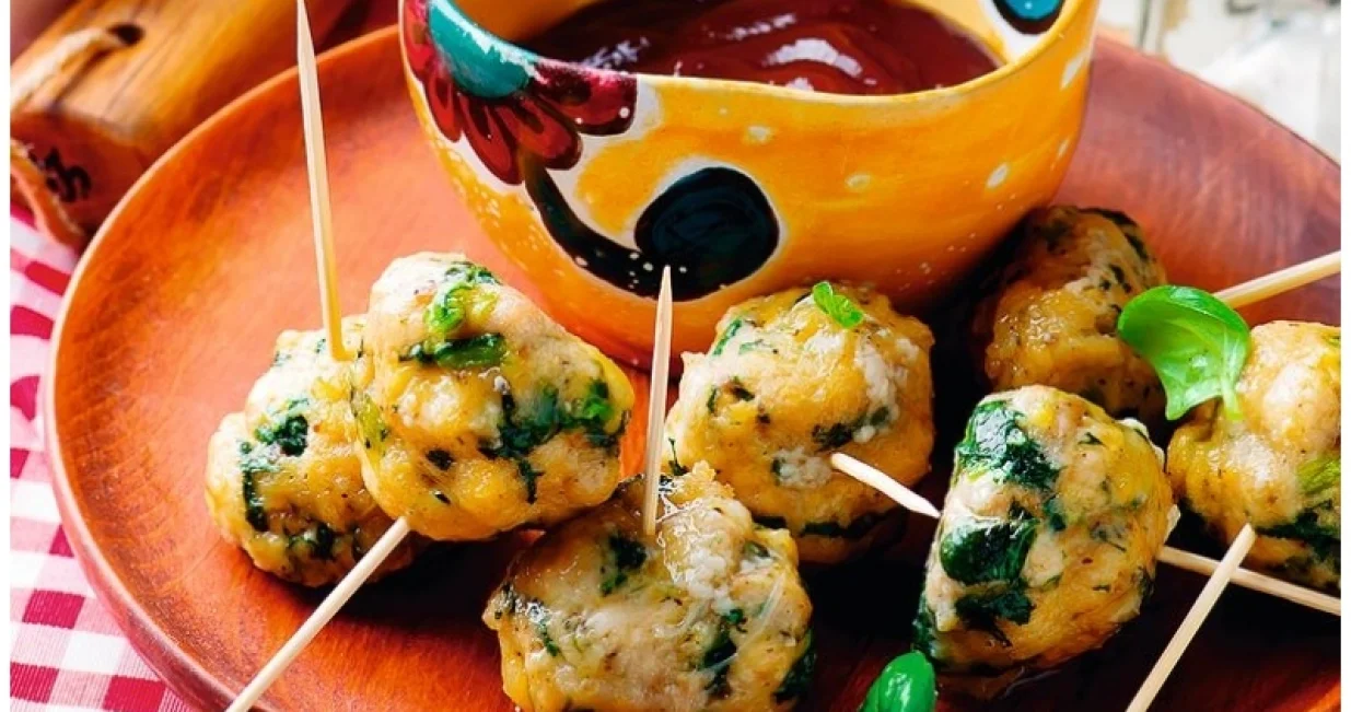 cufte, spinat, piletina/