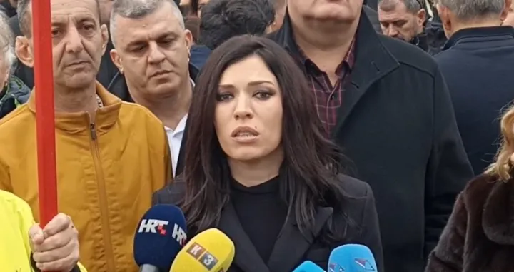 Sanja Vulić ispred Suda BiH//