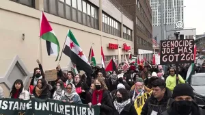 Grupa demonstranata koji podržavaju Palestinu protestirala je ispred kuće američkog državnog tajnika Antonyja Blinkena/