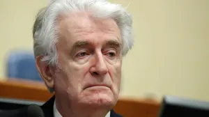 epa08529984 (FILE) - Former Bosnian Serb leader Radovan Karadzic appears in a courtroom before the International Residual Mechanism for Criminal Tribunals (MICT), which handles outstanding war crimes cases for the Balkans and Rwanda, in The Hague, The Netherlands, 24 April 2018 (reissued 06 July 2020). A quarter of a century ago, the world witnessed the worst mass murder on European soil since World War II. Some 7,000-8,000 Bosniaks were slaughtered and 20,000 civilians were forcibly displaced in an act of ethnic cleansing perpetrated in the small eastern Bosnian village of Srebrenica, whose name will forever be linked to the infamous 1995 massacre. Today, 25 years after the massacre, the memory of its victims is kept alive by several institutions, such as the Museum of Crimes Against Humanity and Genocide in Sarajevo or a permanent exhibit at the 'Memorial Center Srebrenica-Potocari' that now occupies the former headquarters of the Dutch UNPROFOR Battalion. EPA/YVES HERMAN/POOL ATTENTION: This Image is part of a PHOTO SET/Yves Herman/Pool