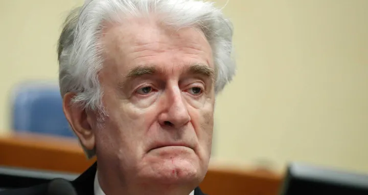 epa08529984 (FILE) - Former Bosnian Serb leader Radovan Karadzic appears in a courtroom before the International Residual Mechanism for Criminal Tribunals (MICT), which handles outstanding war crimes cases for the Balkans and Rwanda, in The Hague, The Netherlands, 24 April 2018 (reissued 06 July 2020). A quarter of a century ago, the world witnessed the worst mass murder on European soil since World War II. Some 7,000-8,000 Bosniaks were slaughtered and 20,000 civilians were forcibly displaced in an act of ethnic cleansing perpetrated in the small eastern Bosnian village of Srebrenica, whose name will forever be linked to the infamous 1995 massacre. Today, 25 years after the massacre, the memory of its victims is kept alive by several institutions, such as the Museum of Crimes Against Humanity and Genocide in Sarajevo or a permanent exhibit at the 'Memorial Center Srebrenica-Potocari' that now occupies the former headquarters of the Dutch UNPROFOR Battalion. EPA/YVES HERMAN/POOL ATTENTION: This Image is part of a PHOTO SET/Yves Herman/Pool