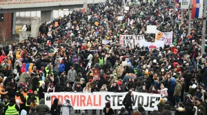 Studenti blokirali Mostarsku petlju u Beogradu/Vesna Lalić