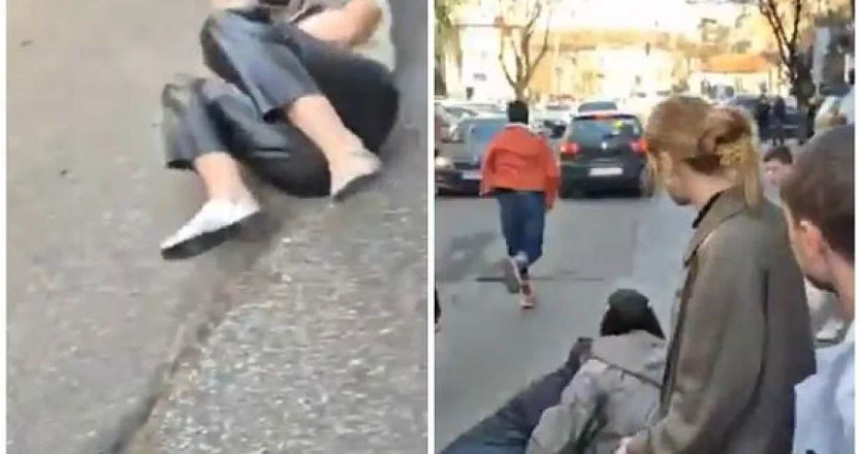 protest, beograd, šutnja, automobil, udar/Screenshot