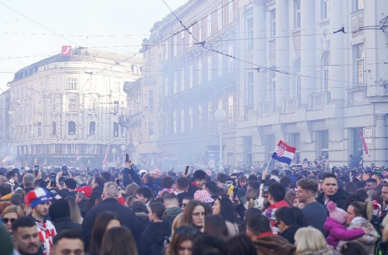 03.02.2025., Zagreb - Svecani docek hrvatske rukometne reprezentacije u Zagrebu nakon osvojenog drugog mjesta na Svjetkom prvenstvu. Photo: Patricija Flikac/PIXSELL/PIXSELL