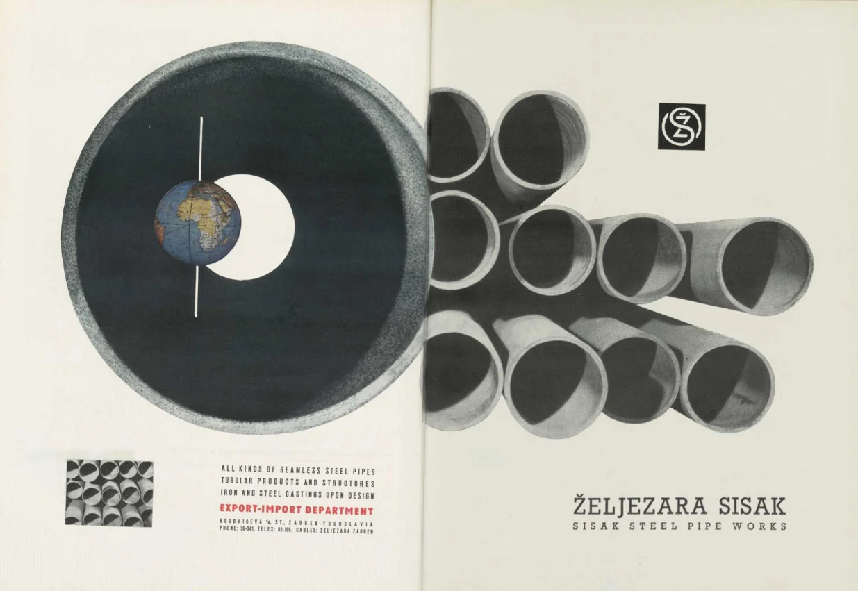 Oglas za časopis Revija izvoznika i uvoznika Jugoslavije, 1962./