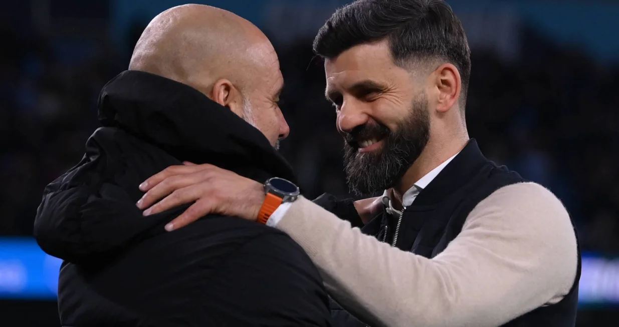 Pep Guardiola i Miron Muslić (FOTO: IMAGOSPORT/PIXSELL)