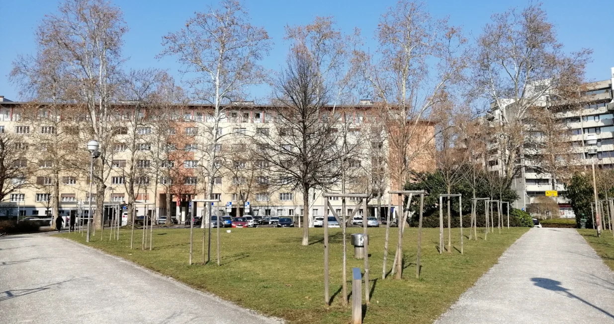 Maribor: Park s drvećem i propisnim kolcima/