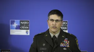 svečana ceremonija primopredaje komandne dužnosti NATO štaba Sarajevo između brigadne generalice Pamele McGaha (KoV SAD-a) i brigadnog generala Matthewa A. Valasa (KoV SAD-a)/Anadolija/