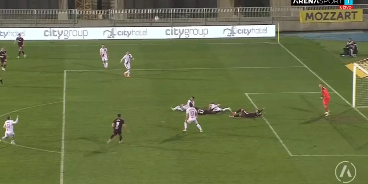 Penal za goste/FOTO: Screenshot/Arena Sport