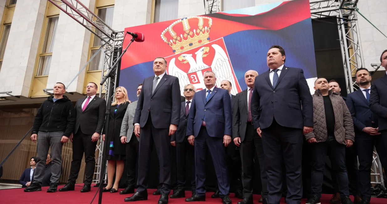 Milorad Dodik na mitingu u Banjoj Luci nakon izricanja presude Suda BiH/Dejan Rakita