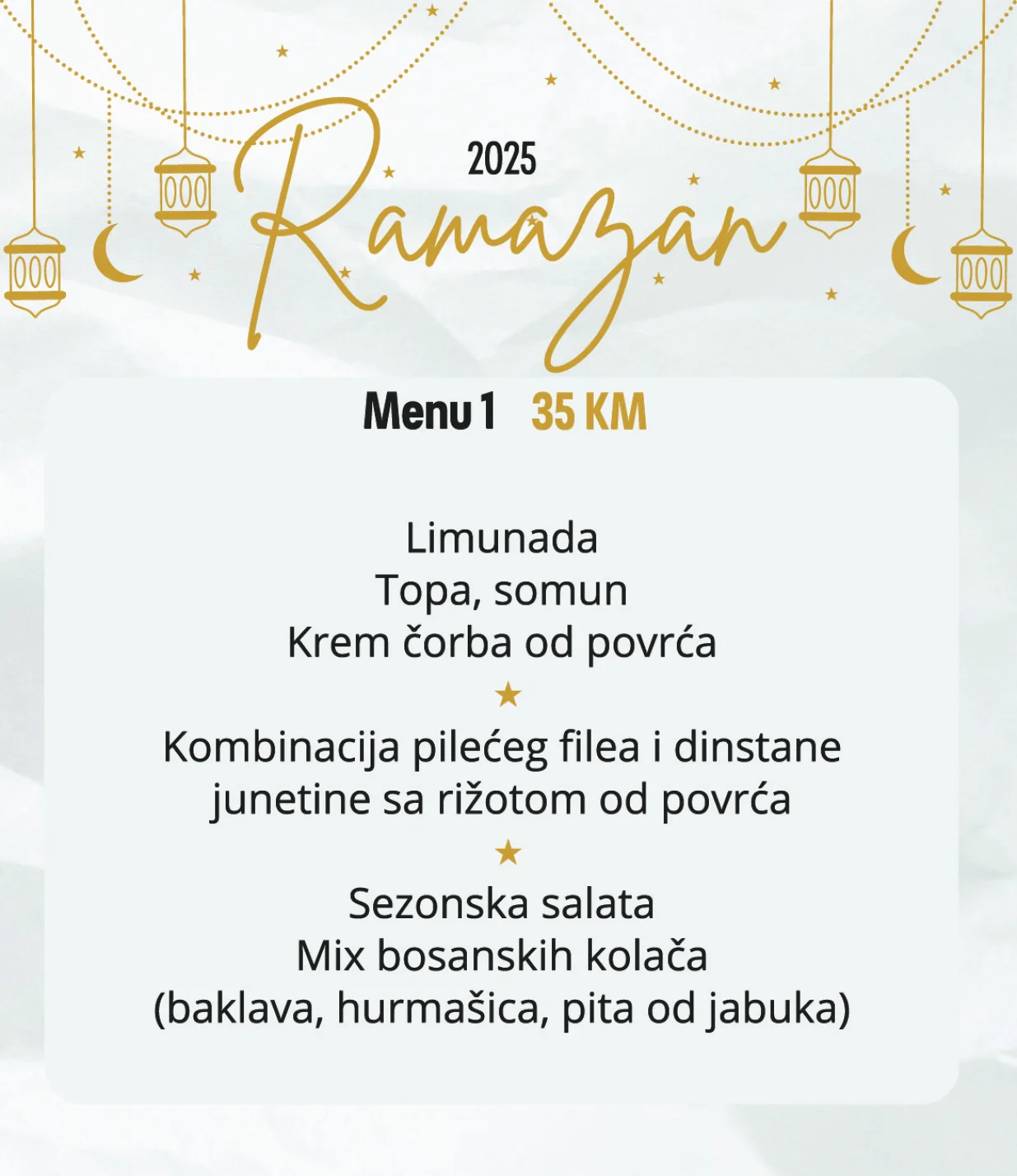 Ibis Styles Hotel: iftarski meni//