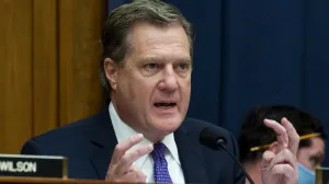 epa09495540 United States Representative Mike Turner (Republican of Ohio) questions the witnesses during a House Armed Services Committee hearing on 'Ending the U.S. Military Mission in Afghanistan' in the Rayburn House Office Building in Washington, DC, USA, 29 September 2021. EPA/Rod Lamkey/POOL/Rod Lamkey/Pool