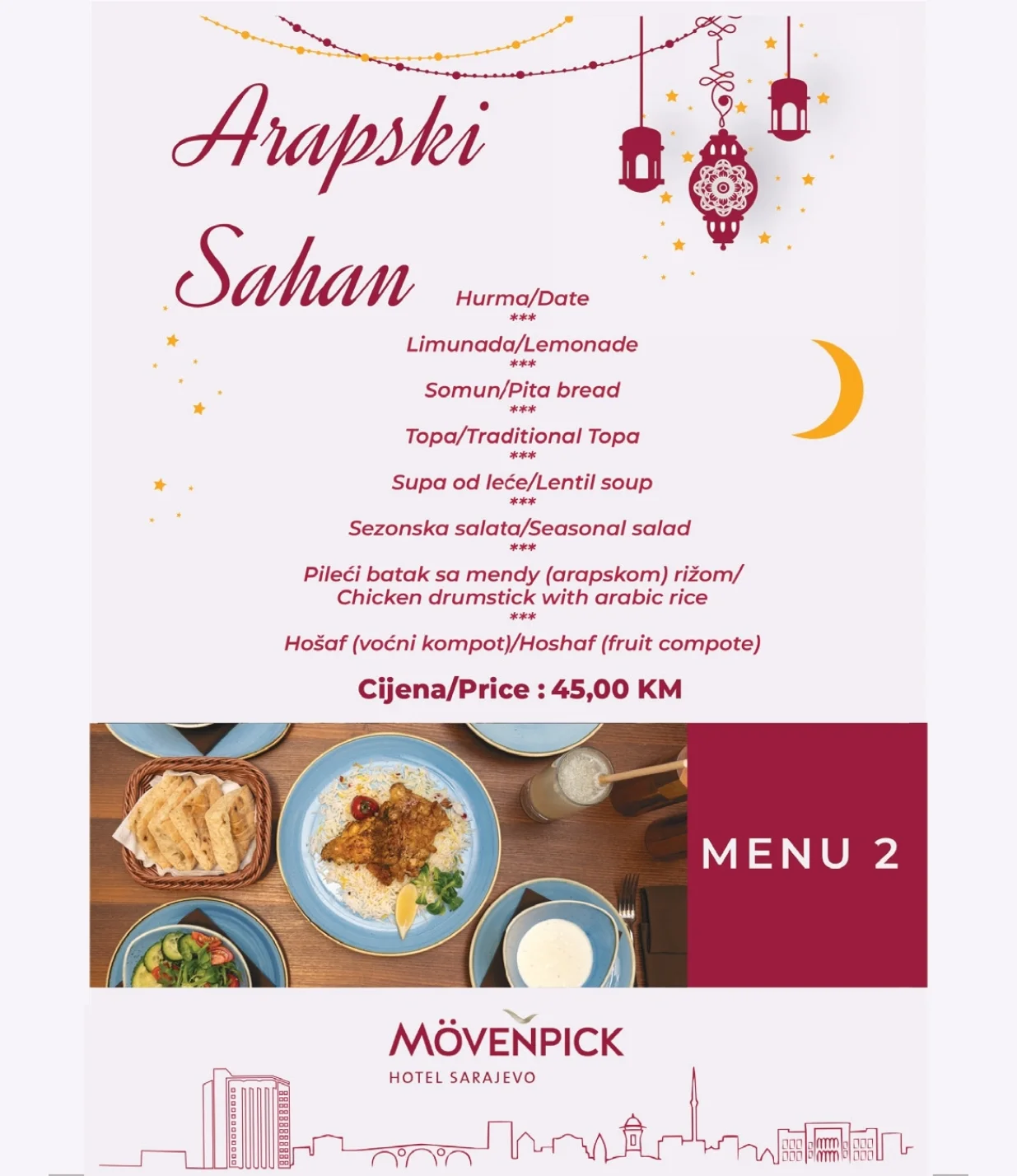 Iftarski meni: Arapski sahan/Mövenpick Hotel