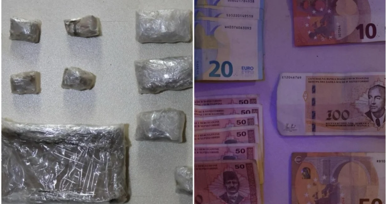 Oduzeti droga i novac/MUP TK/