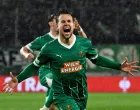 Soccer Football - Conference League - Round of 16 - Second Leg - Rapid Vienna v Borac Banja Luka - Allianz Stadion, Vienna, Austria - March 13, 2025 Rapid Vienna's Louis Schaub celebrates scoring their second goal REUTERS/Elisabeth Mandl  TPX IMAGES OF THE DAY