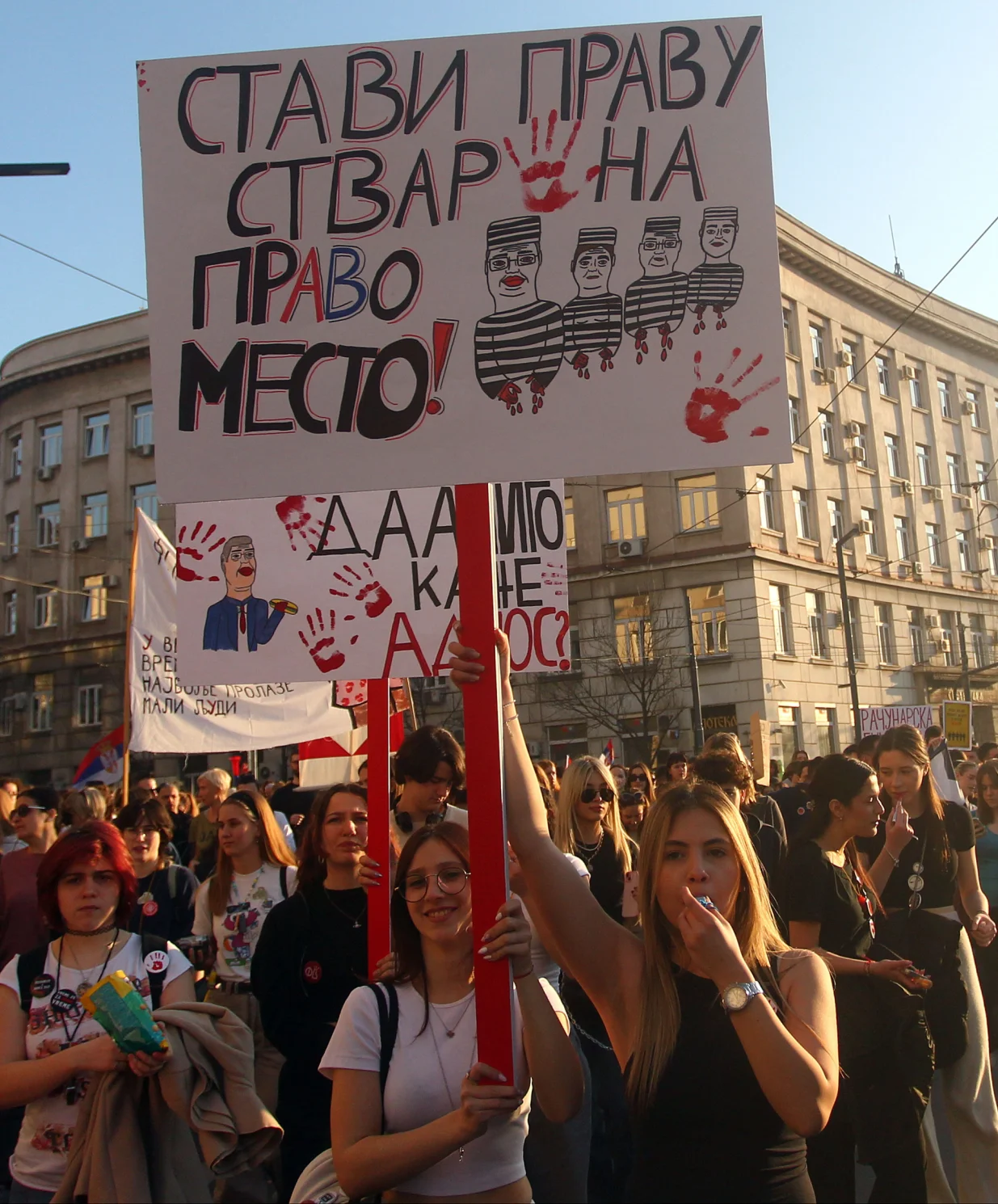 07, March, 2025, Belgrade -A general strike is taking place in Serbia today, initiated by students and high school students, with the support of various unions and professional associations, and in Belgrade, high school students have called on everyone to join them in the "Walking Around the Circle of Two". Photo: A.K./ATAImages07, mart, 2025, Beograd - U Srbiji se danas odrzava generalni strajk koji su inicirali studenti i srednjoskolci, uz podrsku razlicitih sindikata i profesionalnih udruzenja, a u Beogradu su srednjoskolci pozvali sve da im se prikljuce u akciji "Setnja krugom dvojke". Photo: A.K./ATAImages Photo: A.K./PIXSELL/A.k./pixsell