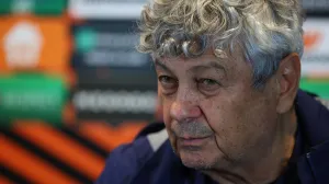 epa10238834 Dynamo Kyiv's head coach Mircea Lucescu attends a press conference in Krakow, Poland, 12 October 2022. Dynamo Kyiv will face Stade Rennes in their UEFA Europa League group B soccer match on 13 October 2022. EPA/Lukasz Gagulski POLAND OUT